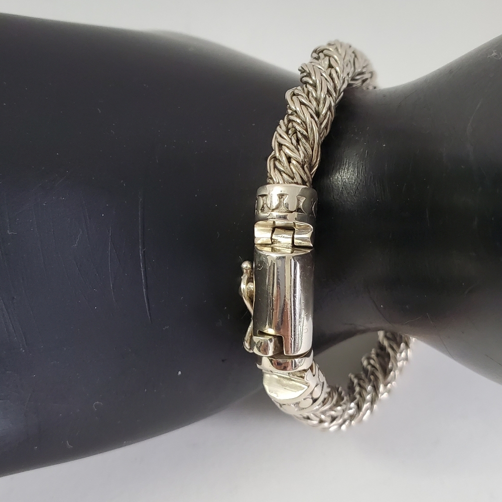 Heavy Solid Sterling Silver 925 Tight Twisted Bra… - image 4